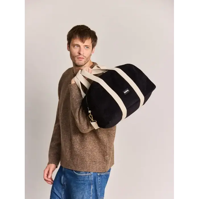 HINDBAG HINDBAG CHARLIE BOWLING BAG VELOURS NOIR