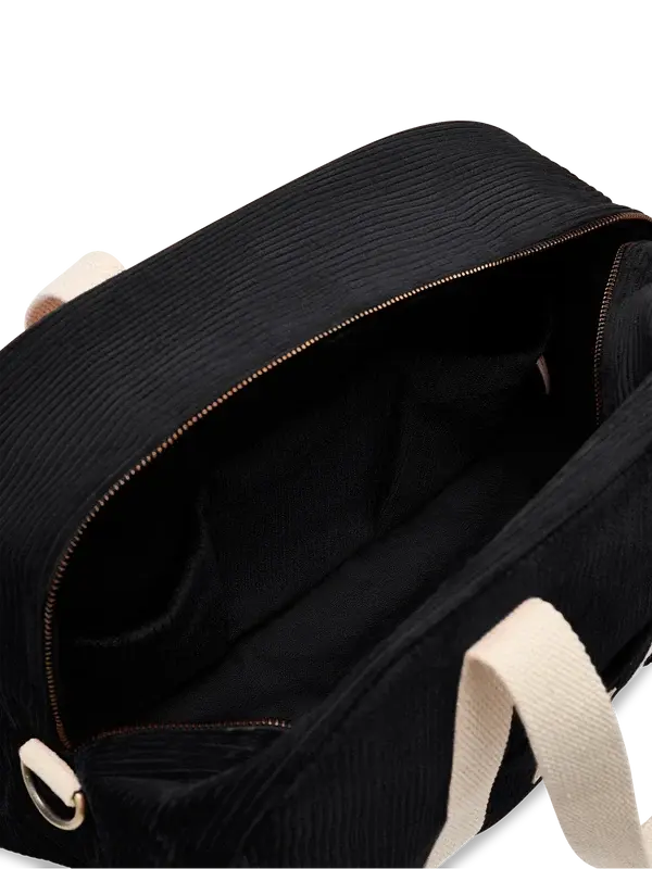 HINDBAG HINDBAG CHARLIE BOWLING BAG VELOURS NOIR