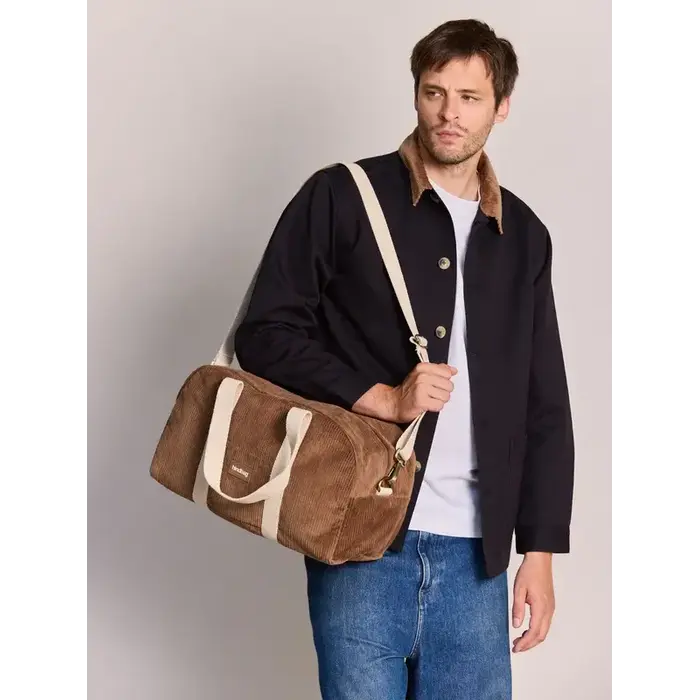 HINDBAG HINDBAG CHARLIE BOWLING BAG VELOURS MACCHIATO
