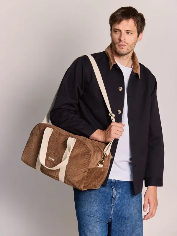 HINDBAG HINDBAG CHARLIE BOWLING BAG VELOURS MACCHIATO