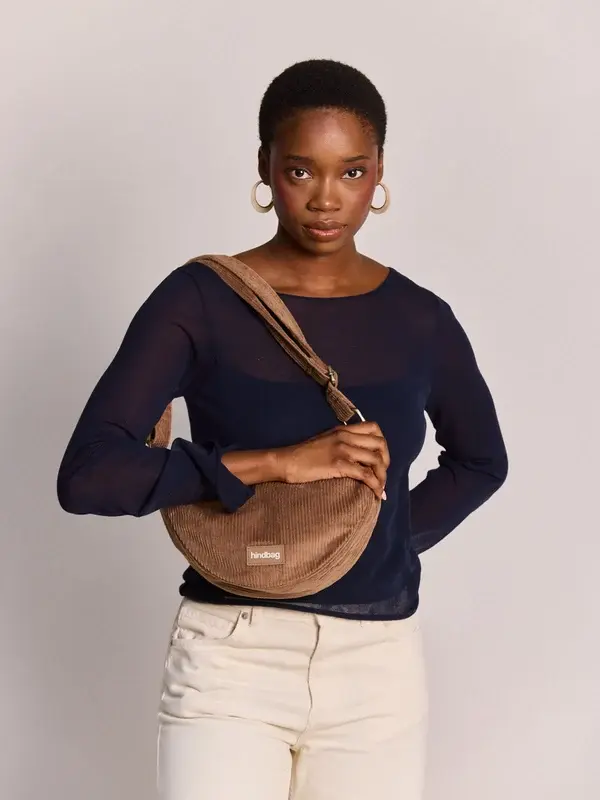 HINDBAG HINDBAG ANDREA VELOURS MACCHIATO