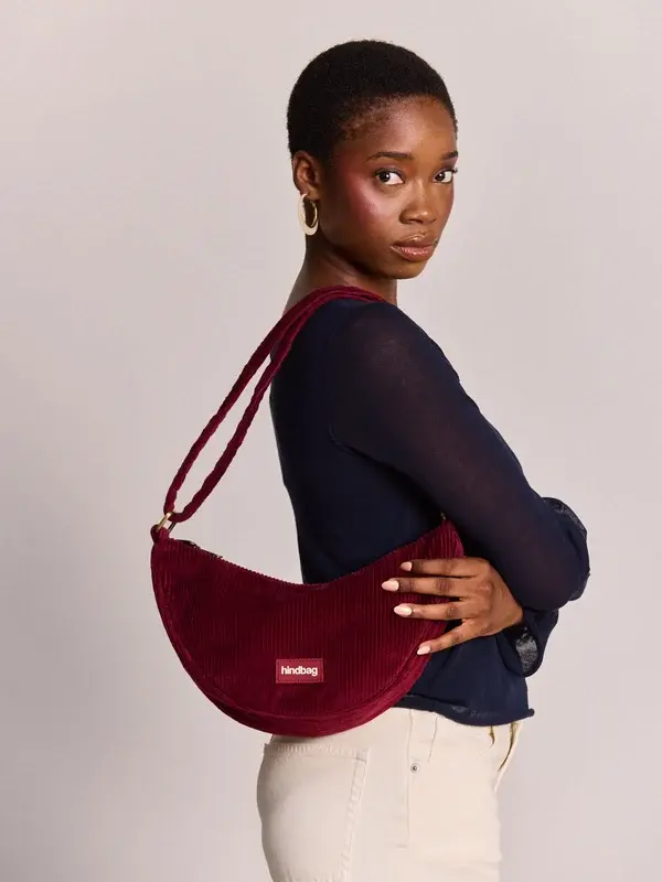 HINDBAG HINDBAG ANDREA VELOURS BORDEAUX