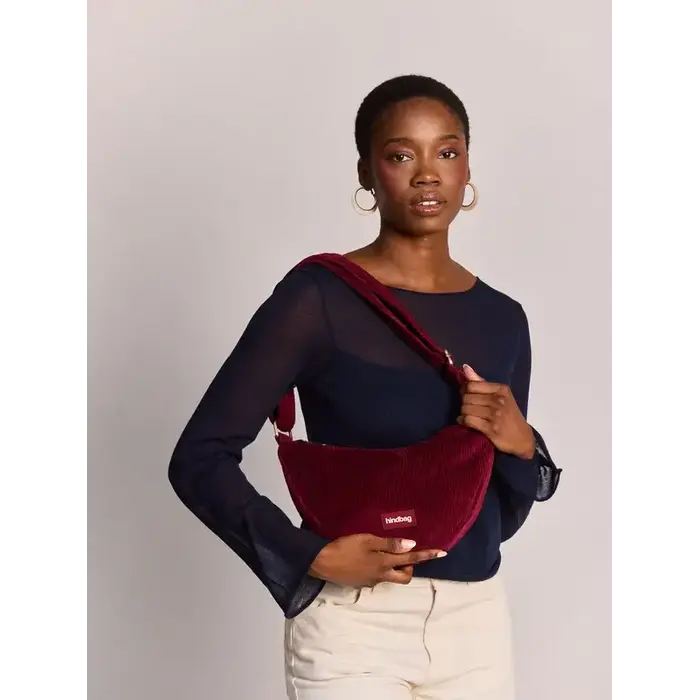 HINDBAG HINDBAG ANDREA VELOURS BORDEAUX