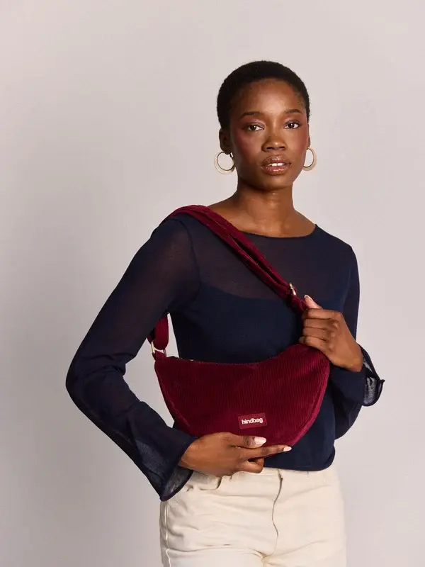 HINDBAG HINDBAG ANDREA VELOURS BORDEAUX