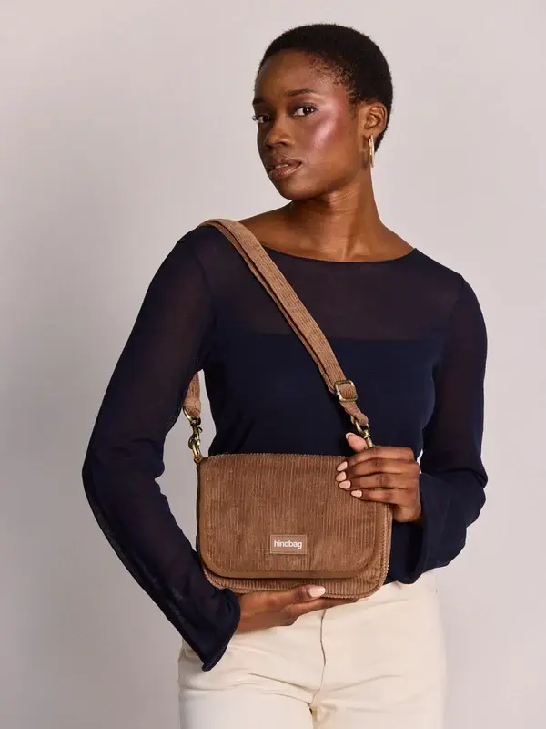 HINDBAG HINDBAG MARGAULT VELOURS MACCHIATO