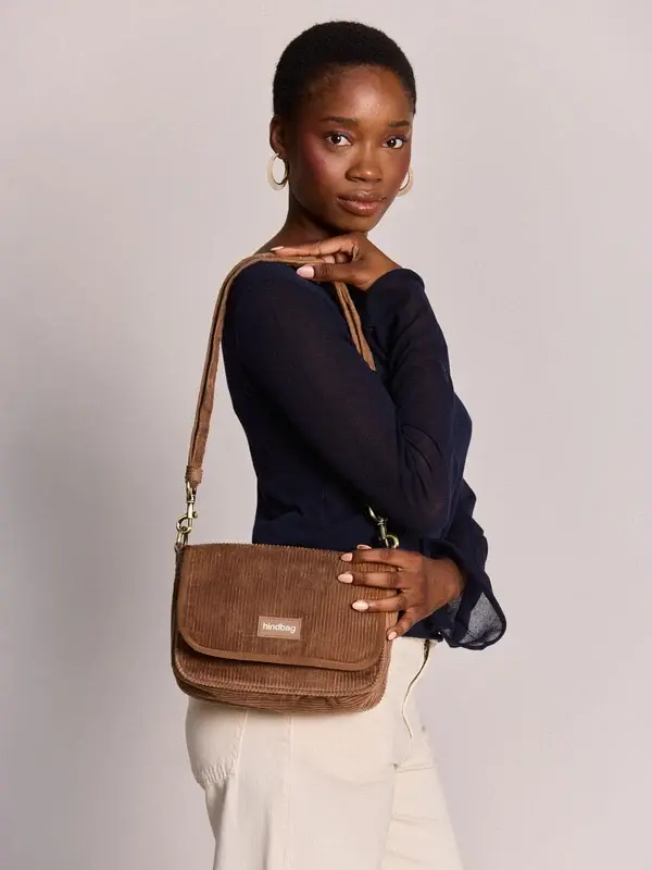 HINDBAG HINDBAG MARGAULT VELOURS MACCHIATO