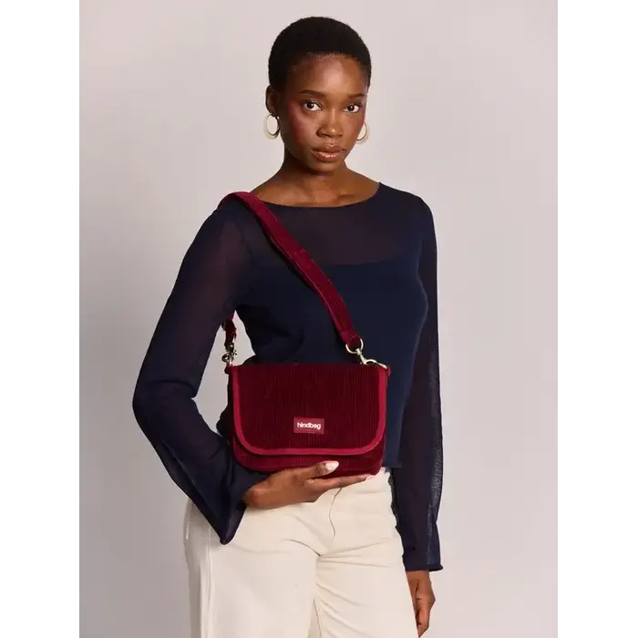 HINDBAG HINDBAG MARGAULT VELOURS BORDEAUX