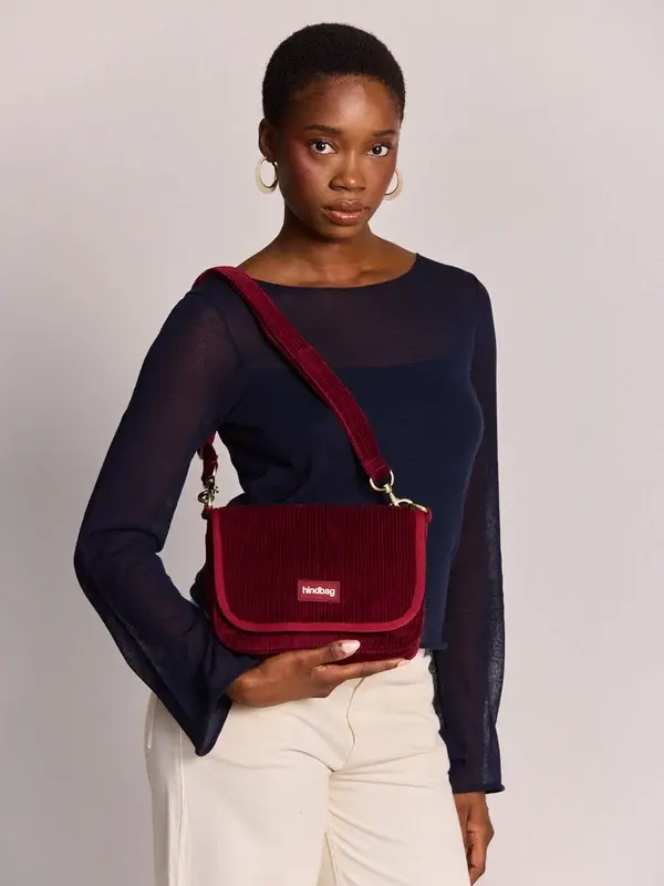 HINDBAG HINDBAG MARGAULT VELOURS BORDEAUX