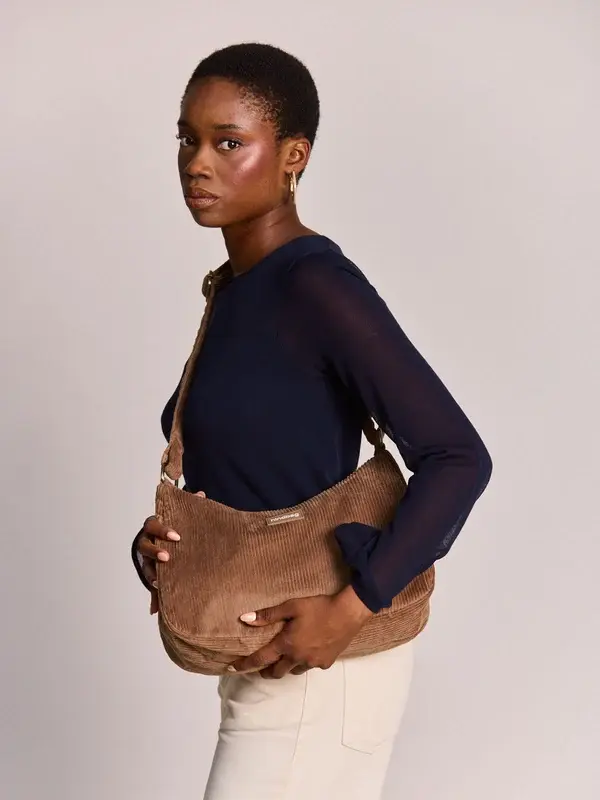 HINDBAG HINDBAG ROSA VELOURS MACCHIATO