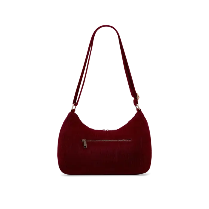 HINDBAG HINDBAG ROSA VELOURS BORDEAUX