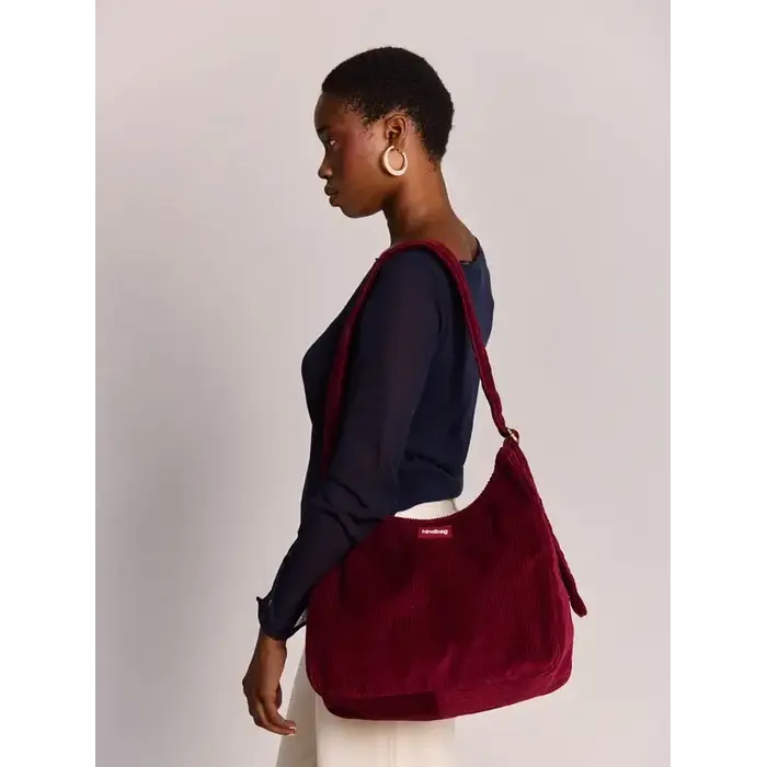 HINDBAG HINDBAG CLAIRE VELOURS BORDEAUX