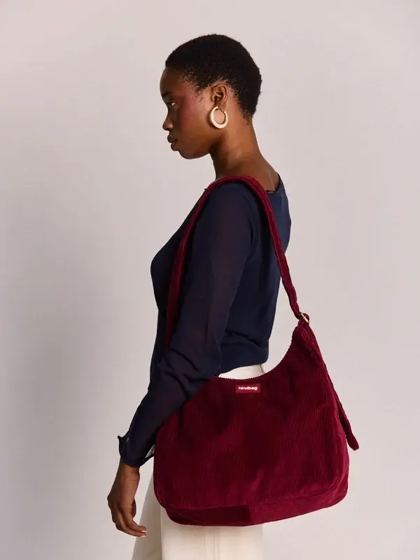 HINDBAG HINDBAG CLAIRE VELOURS BORDEAUX