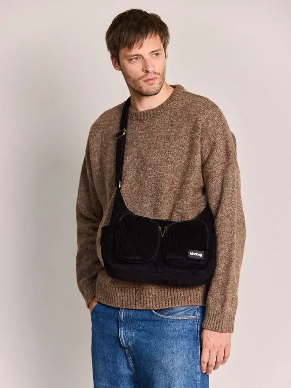 HINDBAG HINDBAG EMILE VELOURS NOIR
