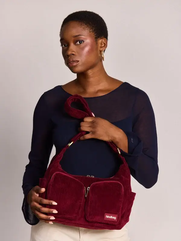 HINDBAG HINDBAG EMILE VELOURS BORDEAUX
