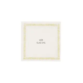 ZUSSS ZUSSS NAPKINS SQUARE VIER ELKE DAG WHITE / OCHRE