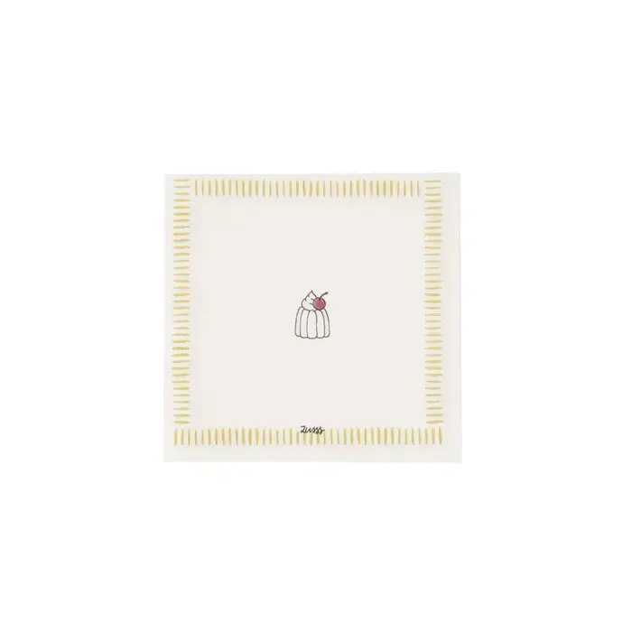 ZUSSS ZUSSS NAPKINS SQUARE VIER ELKE DAG WHITE / OCHRE
