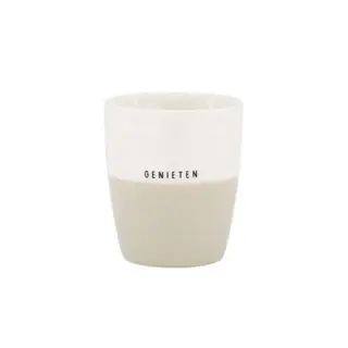 ZUSSS ZUSSS COFFEE MUG GENIETEN WHITE / SAND