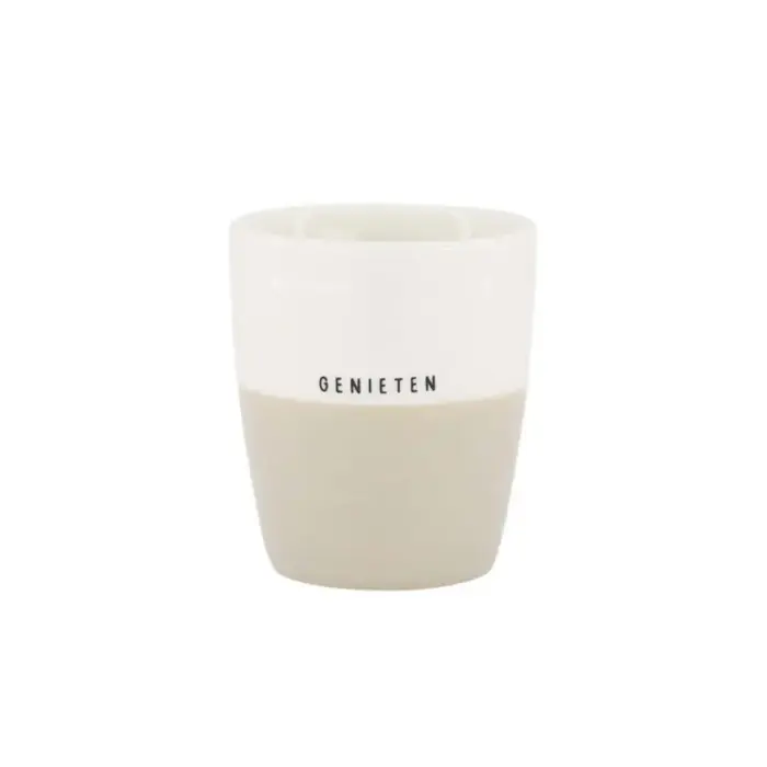 ZUSSS ZUSSS COFFEE MUG GENIETEN WHITE / SAND