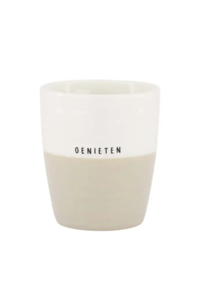 ZUSSS ZUSSS COFFEE MUG GENIETEN WHITE / SAND