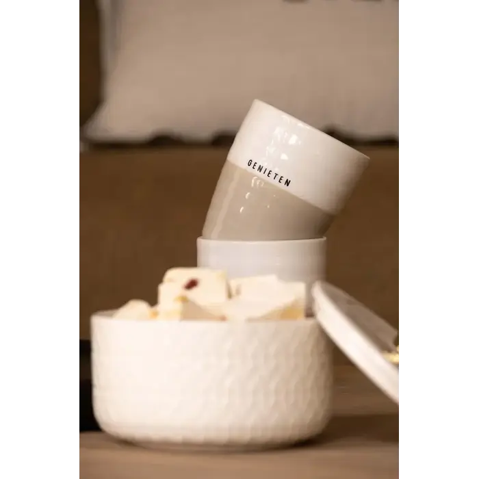 ZUSSS ZUSSS COFFEE MUG GENIETEN WHITE / SAND