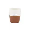 ZUSSS COFFEE MUG LOVELY DAY WHITE  / DARK RED