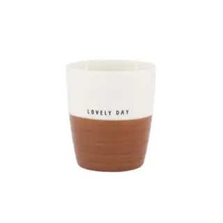 ZUSSS ZUSSS COFFEE MUG LOVELY DAY WHITE  / DARK RED