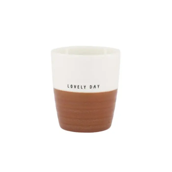 ZUSSS ZUSSS COFFEE MUG LOVELY DAY WHITE  / DARK RED
