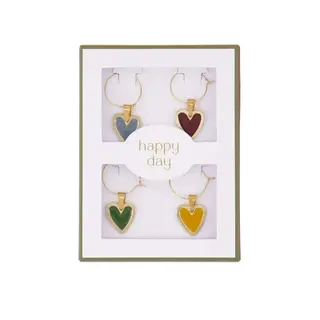 ZUSSS ZUSSS WINE GLASS CHARMS HAPPY DAY MULTICOLOR