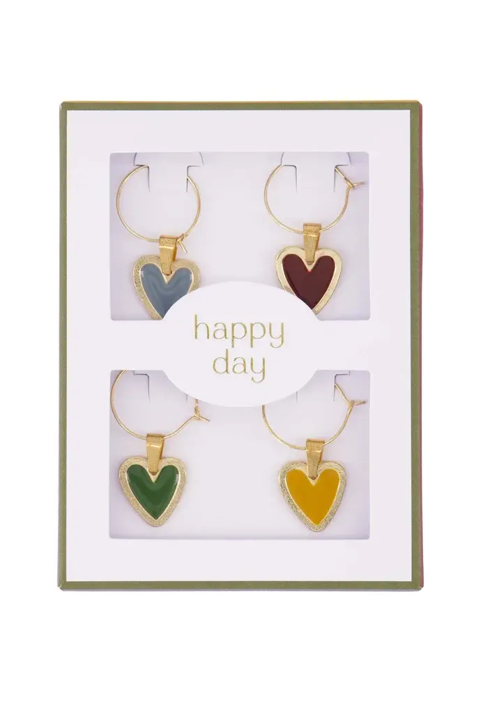 ZUSSS ZUSSS WINE GLASS CHARMS HAPPY DAY MULTICOLOR