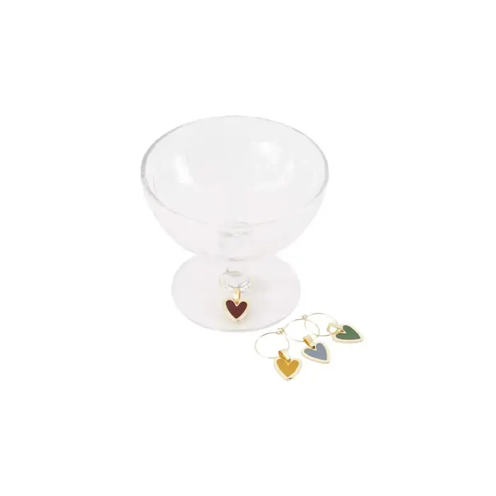 ZUSSS ZUSSS WINE GLASS CHARMS HAPPY DAY MULTICOLOR