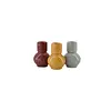 ZUSSS SET OF 3 VASES CERAMIC HEART MULTICOLOR