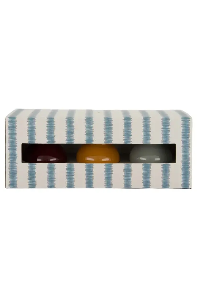 ZUSSS ZUSSS SET OF 3 VASES CERAMIC HEART MULTICOLOR