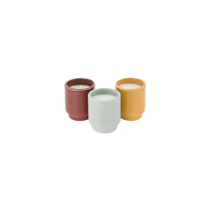 ZUSSS ZUSSS SET OF 3 SCENTED CANDLES IN TUBE ENJOY MULTICOLOR