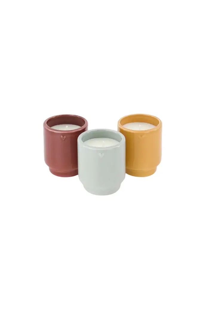 ZUSSS ZUSSS SET OF 3 SCENTED CANDLES IN TUBE ENJOY MULTICOLOR