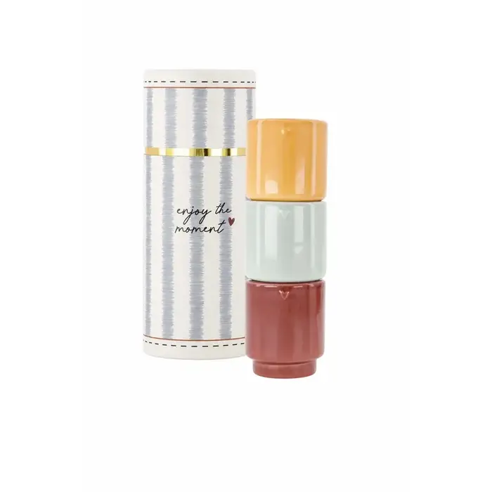 ZUSSS ZUSSS SET OF 3 SCENTED CANDLES IN TUBE ENJOY MULTICOLOR