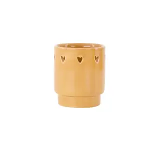 ZUSSS ZUSSS TEALIGHT HOLDER CERAMIC HEARTS CAMEL