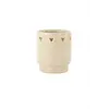ZUSSS TEALIGHT HOLDER CERAMIC HEARTS SAND