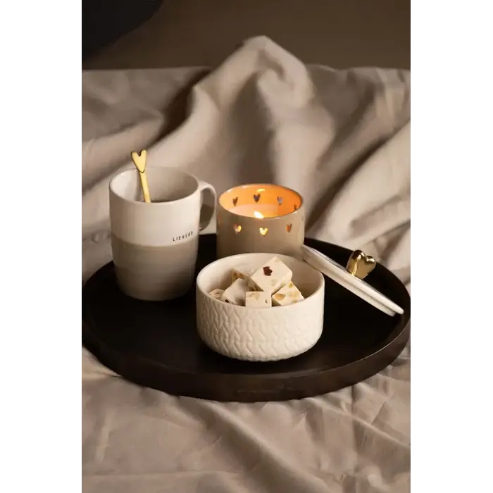 ZUSSS ZUSSS SCENTED CANDLE CERAMIC HEARTS SAND