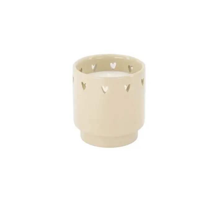ZUSSS ZUSSS SCENTED CANDLE CERAMIC HEARTS SAND