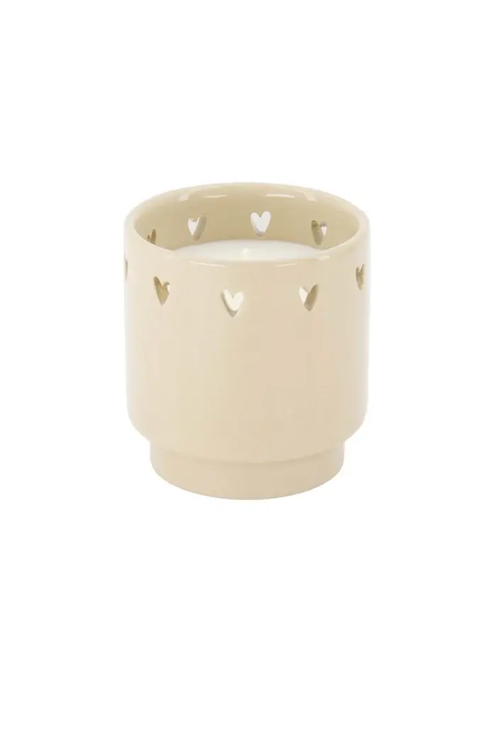 ZUSSS ZUSSS SCENTED CANDLE CERAMIC HEARTS SAND