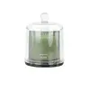 ZUSSS SCENTED CANDLE GLASS WITH DOME HAPPY HOME DARK GREEN