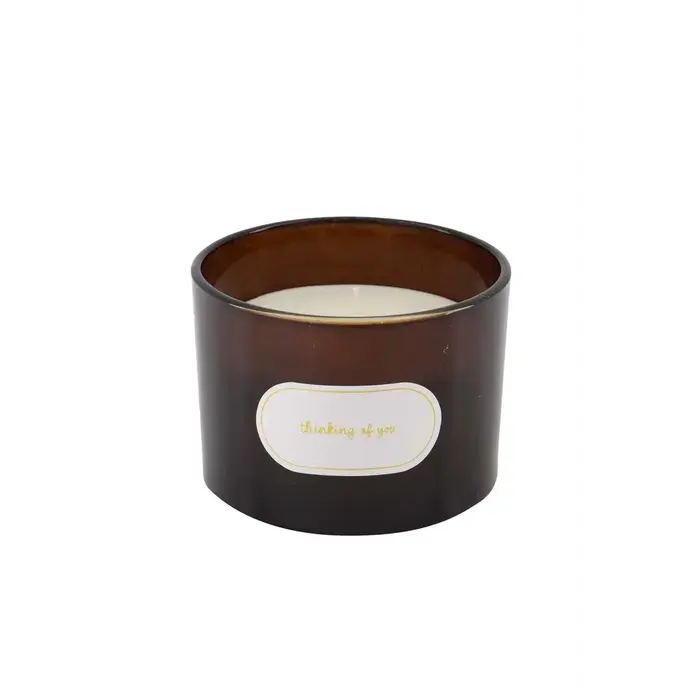 ZUSSS ZUSSS SCENTED CANDLE GLASS THINKING OF YOU DARK BROWN