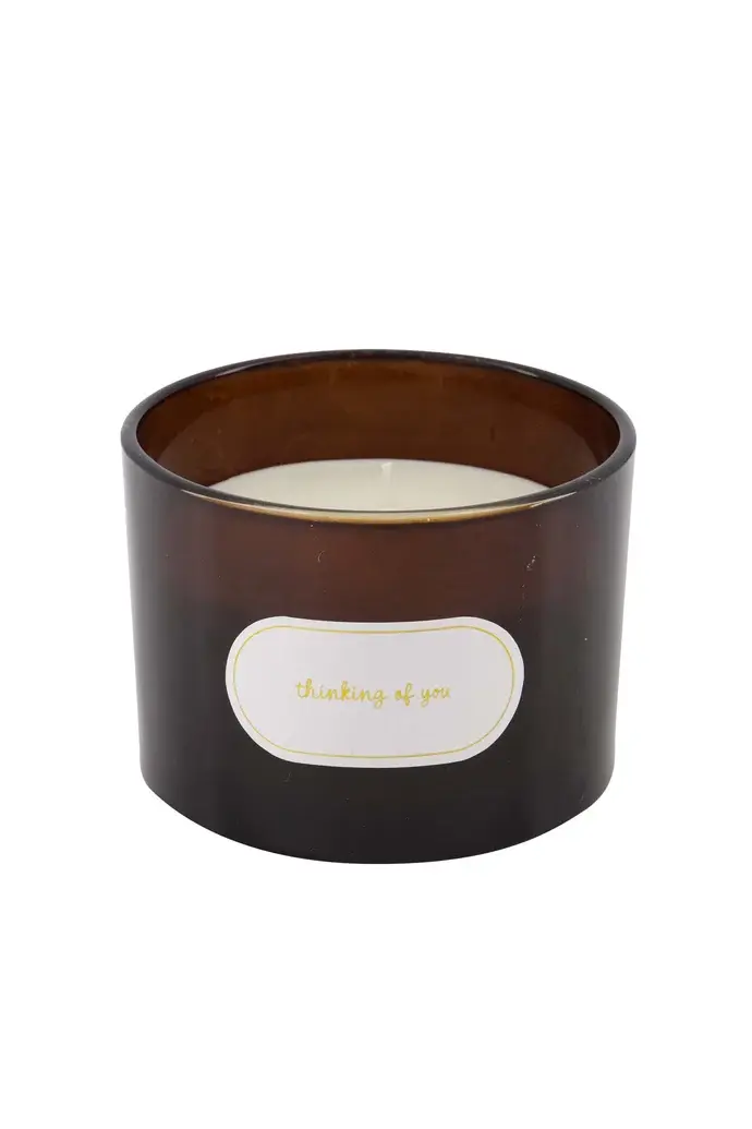 ZUSSS ZUSSS SCENTED CANDLE GLASS THINKING OF YOU DARK BROWN