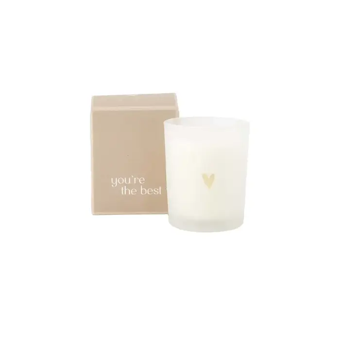 ZUSSS ZUSSS SCENTED CANDLE IN BOX YOU'RE THE BEST WHITE / BROWN