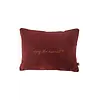 ZUSSS CUSHION ENJOY THE MOMENT 35X25CM DARK RED