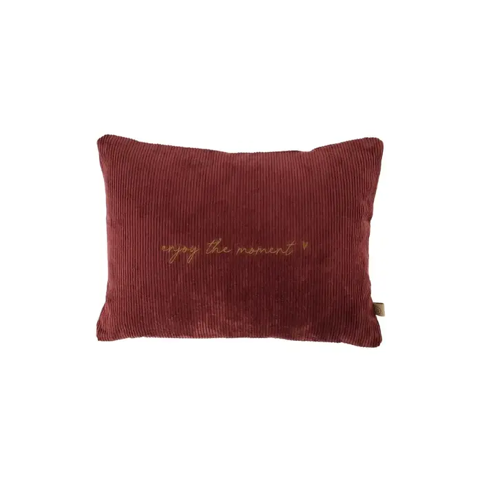 ZUSSS ZUSSS CUSHION ENJOY THE MOMENT 35X25CM DARK RED