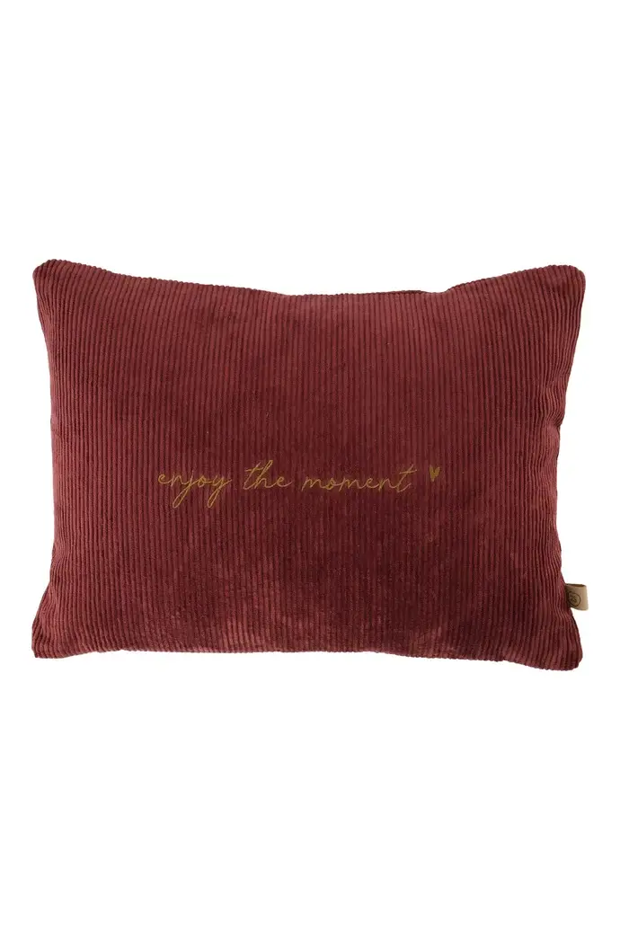ZUSSS ZUSSS CUSHION ENJOY THE MOMENT 35X25CM DARK RED
