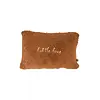 ZUSSS CUSHION TEDDY LITTLE LOVE 35X25CM DARK BROWN