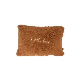 ZUSSS ZUSSS CUSHION TEDDY LITTLE LOVE 35X25CM DARK BROWN
