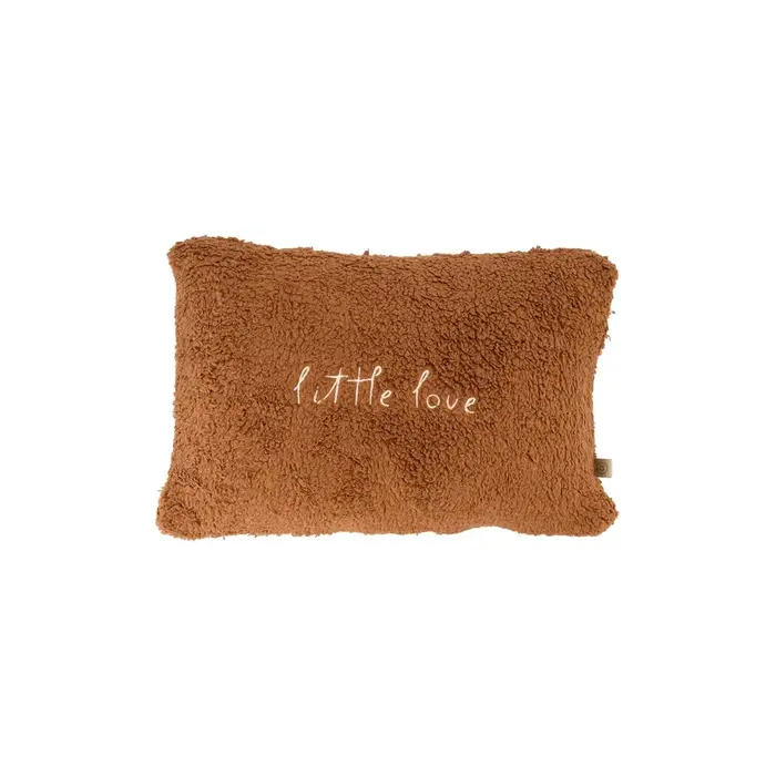 ZUSSS ZUSSS CUSHION TEDDY LITTLE LOVE 35X25CM DARK BROWN